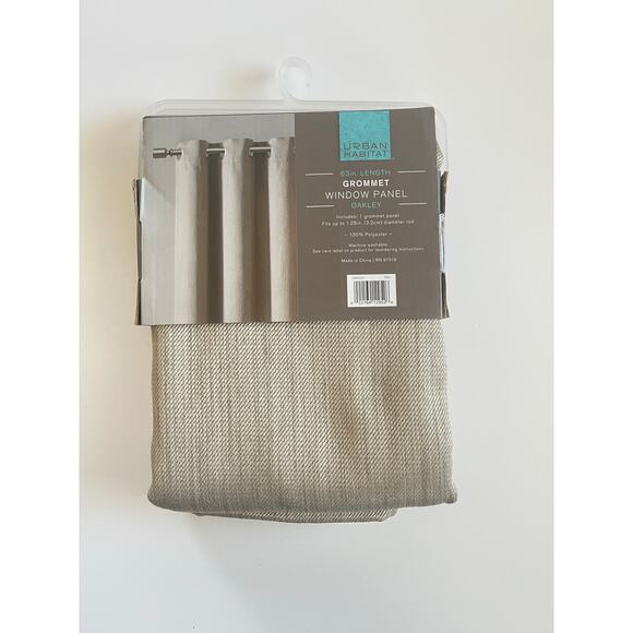2 Panels Urban Habitat Oakley Curtains Tan 63 in - Picture 7 of 8